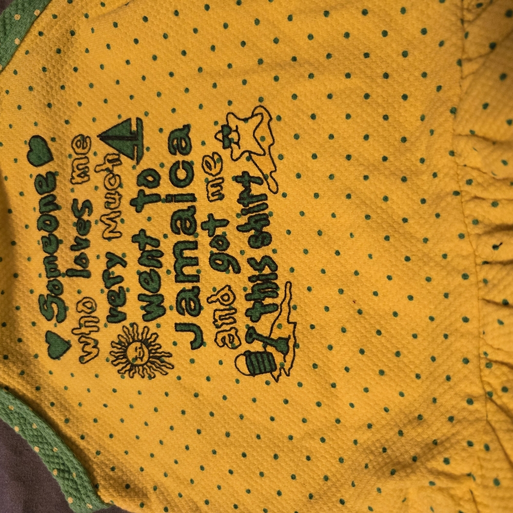 Jamaica Souvenir Yellow Polka Dot Shirt